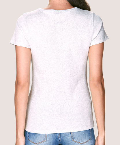Camiseta Mujer Cotton Rib Manga Corta Gris