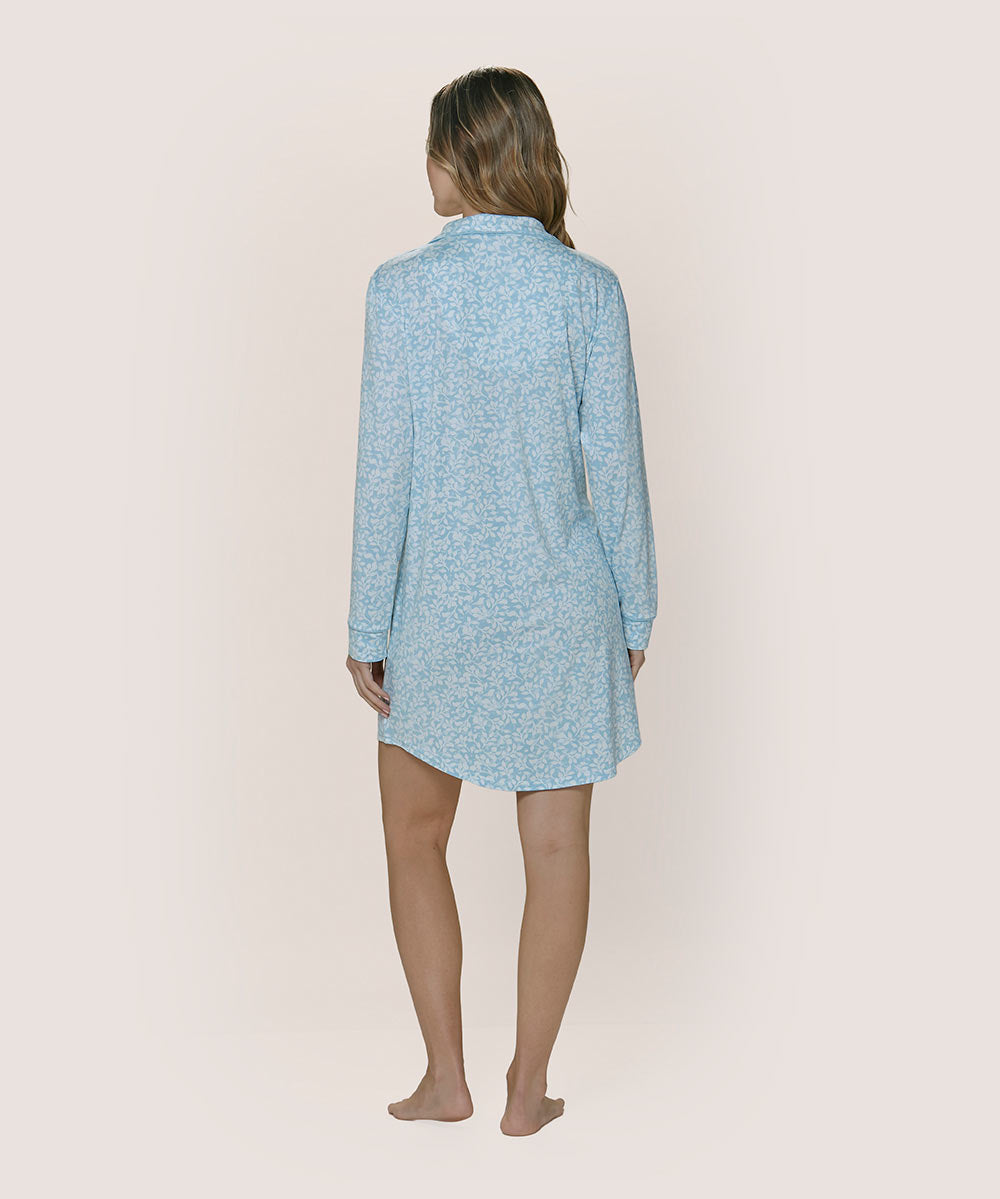 Camisola Mujer Estampada Celeste