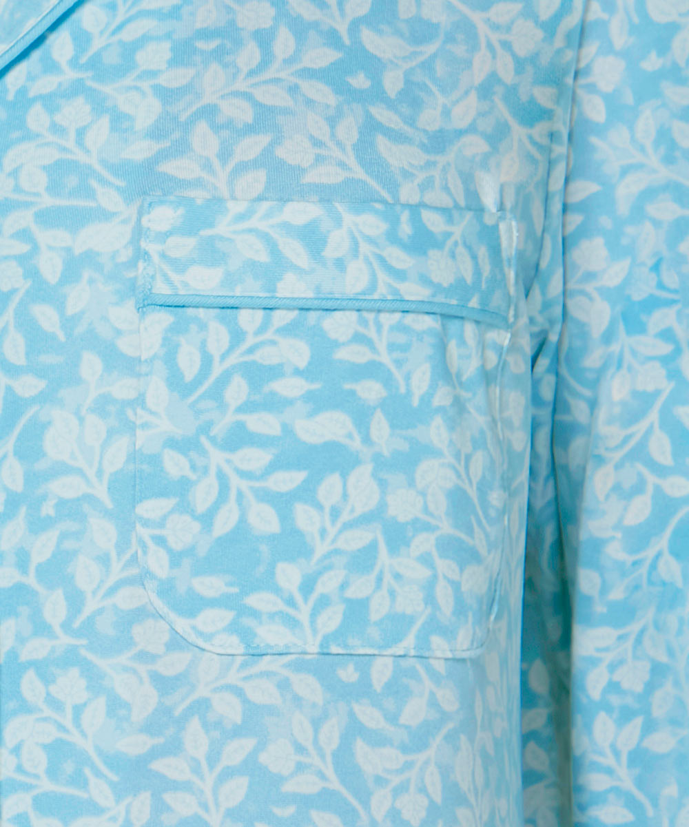 Camisola Mujer Estampada Celeste