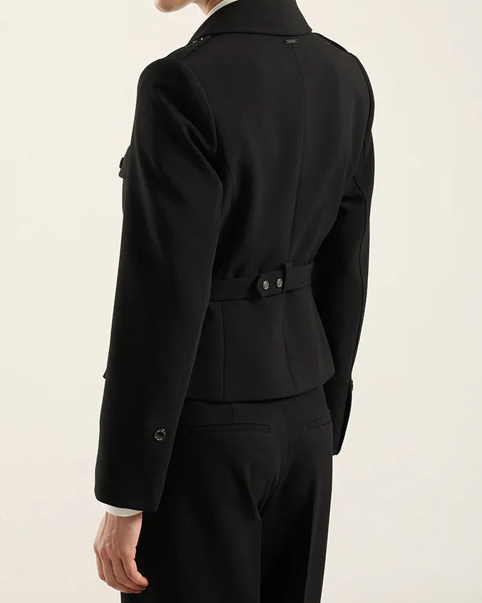Chaqueta Mujer Bolsillos Cargo Negro