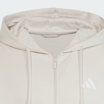 Poleron Hombre Capucha Essentials French Terry 3 bandas Beige