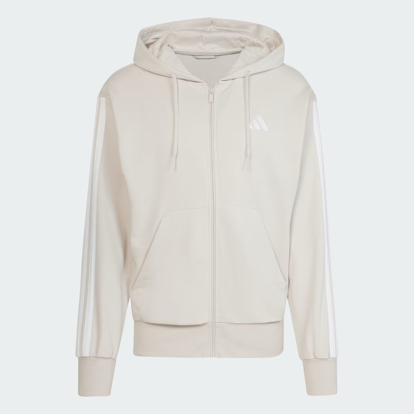 Poleron Hombre Capucha Essentials French Terry 3 bandas Beige