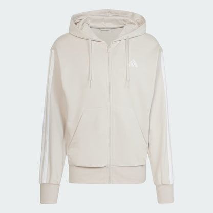 Poleron Hombre Capucha Essentials French Terry 3 bandas Beige