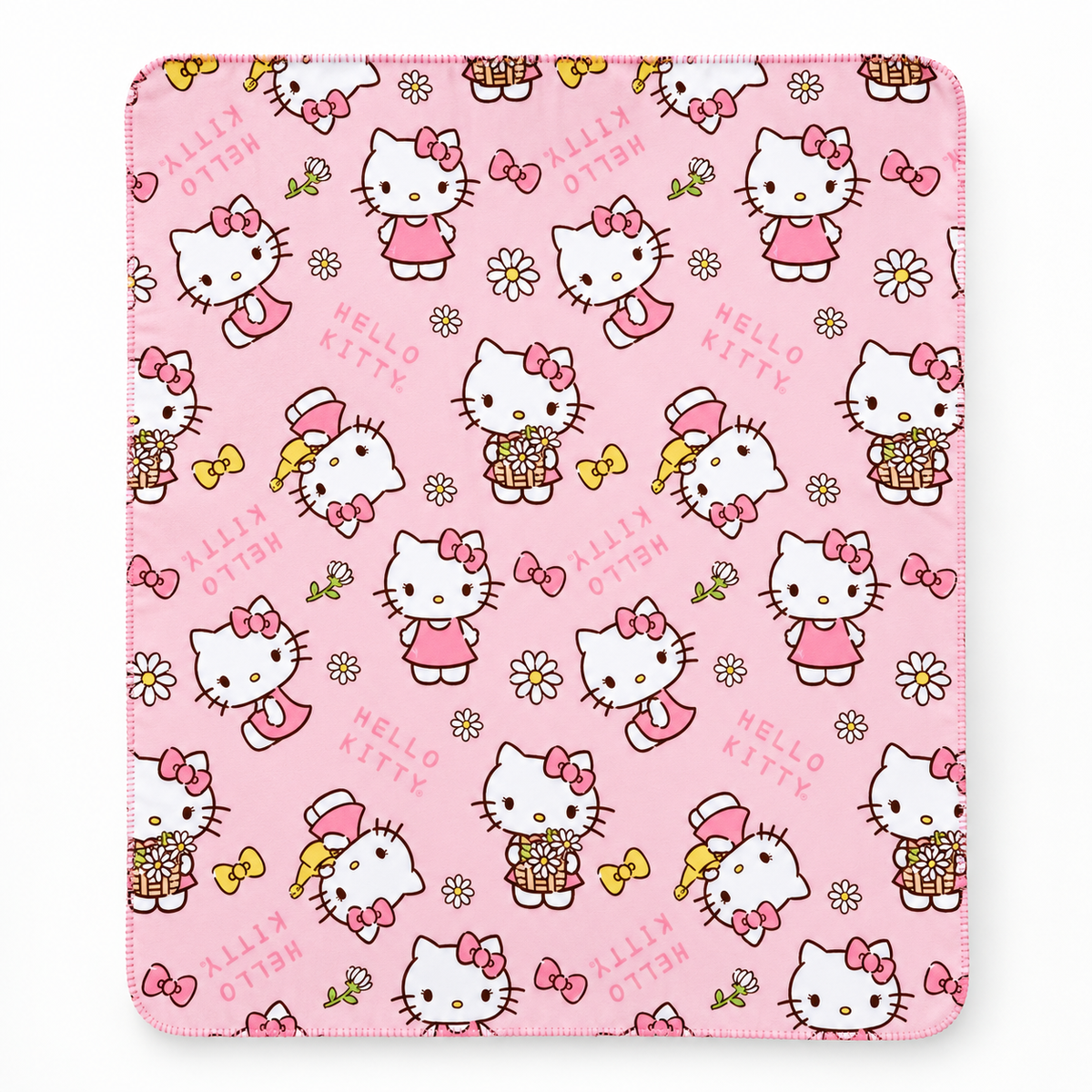 Manta de Polar con Sherpa Hello Kitty Rosada 127X152 cm