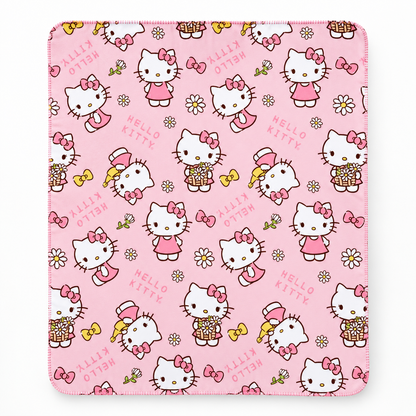 Manta de Polar con Sherpa Hello Kitty Rosada 127X152 cm