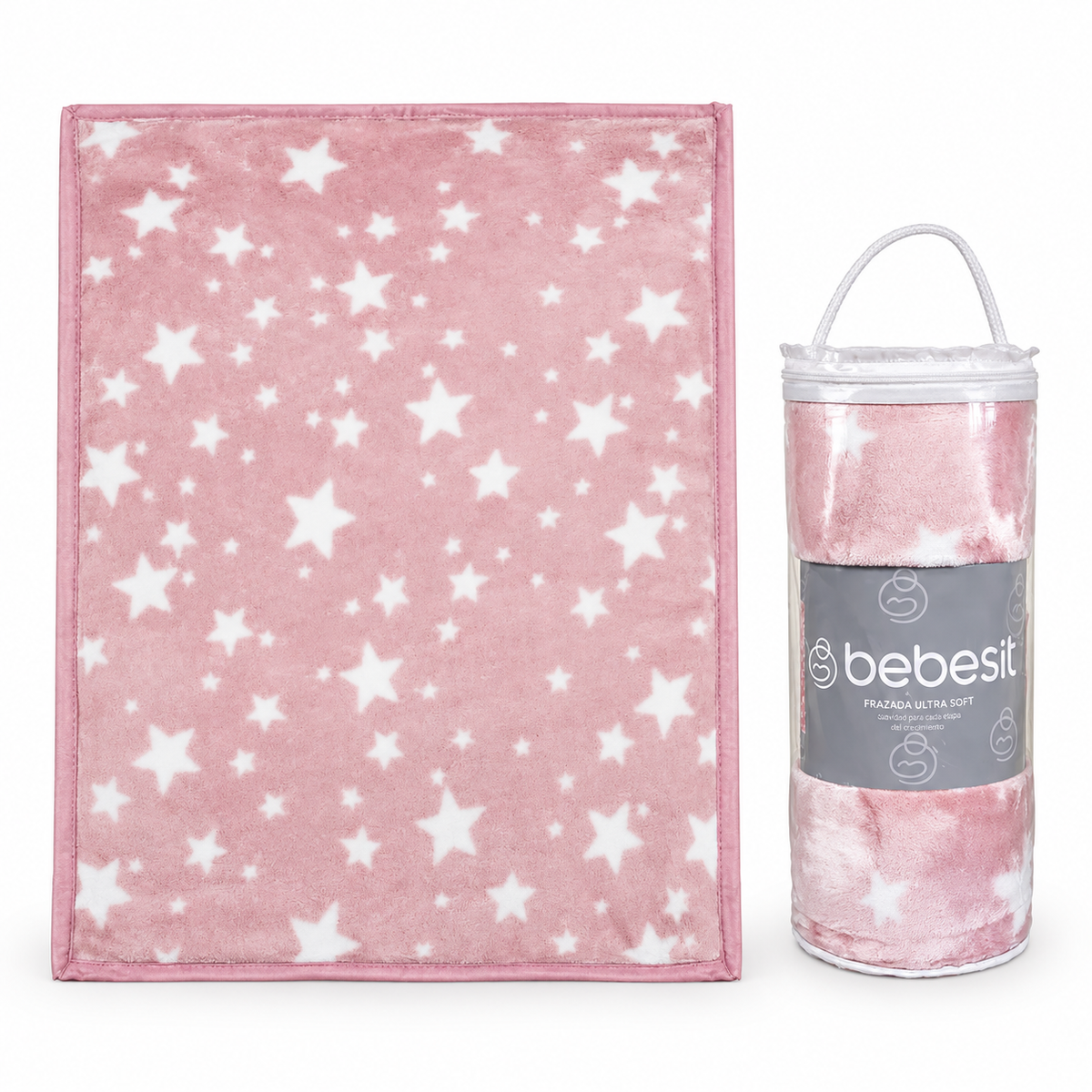 Frazada Ultra Soft Estrella 110x140cm Rosado