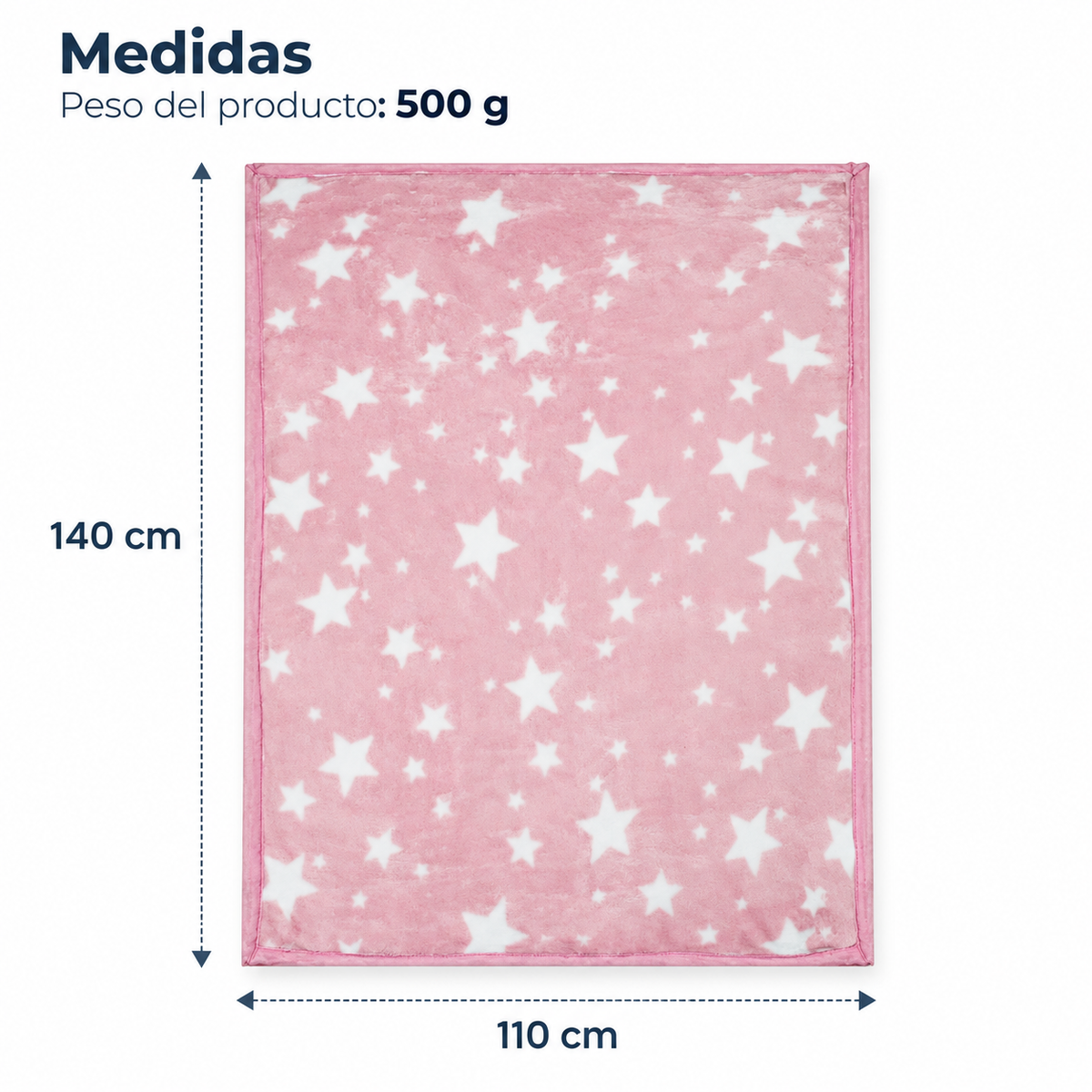Frazada Ultra Soft Estrella 110x140cm Rosado