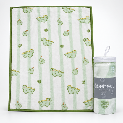Frazada Ultra Soft Dino 110x140cm Verde