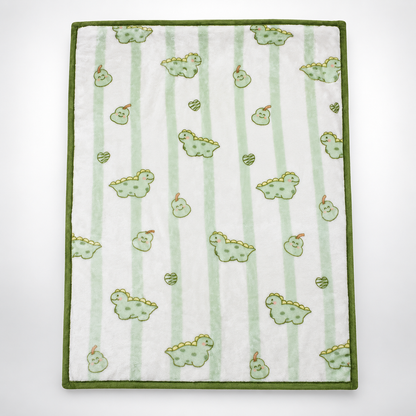 Frazada Ultra Soft Dino 110x140cm Verde