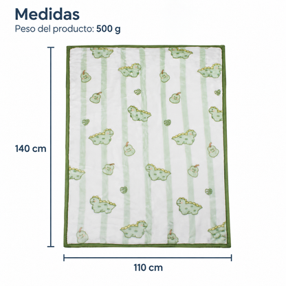 Frazada Ultra Soft Dino 110x140cm Verde