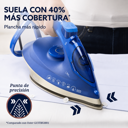 Plancha Oster AeroGlide Max S7800 Vapor 200g Modo Eco