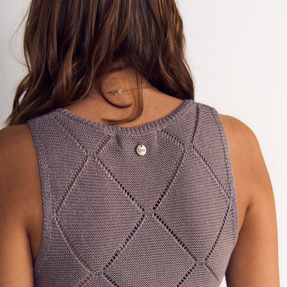 Polera Mujer Tejido Gris