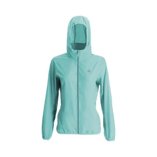 Chaqueta Mujer Compactable Airjkt Hoodie Celeste