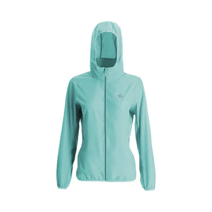 Chaqueta Mujer Compactable Airjkt Hoodie Celeste