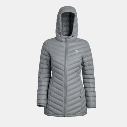 Parka Mujer Pluma Aken con Gorro Negro
