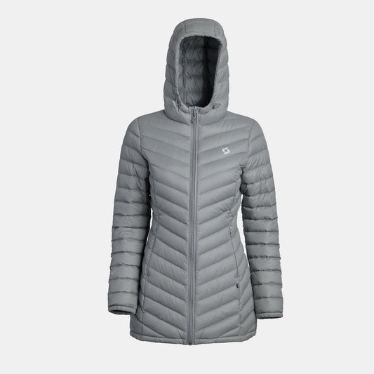 Parka Mujer Pluma Aken con Gorro Negro