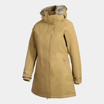 Abrigo Mujer con Cierre y Gorro Aranova Beige