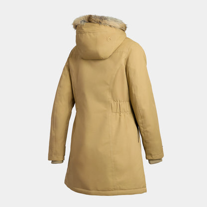 Abrigo Mujer con Cierre y Gorro Aranova Beige
