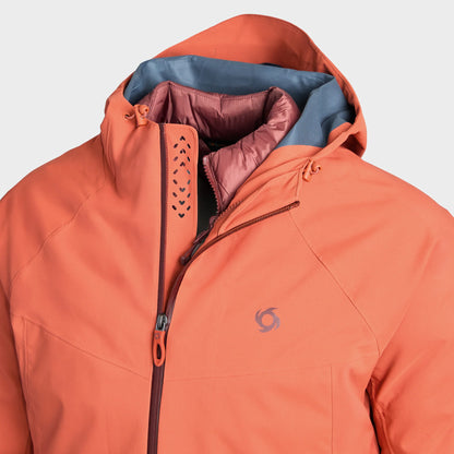 Parka Hombre 3 En 1 Skada Rojo Oscuro