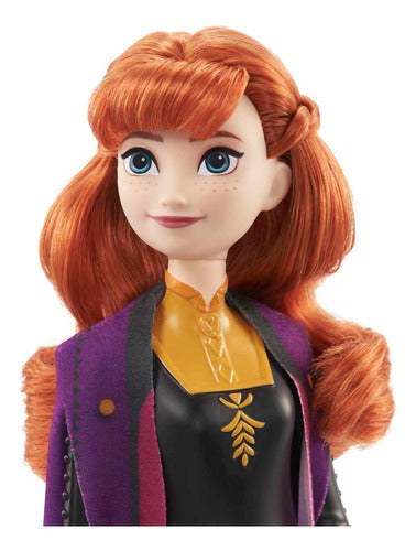 Muñeca Niña Princesa Anna Negro Con Morado