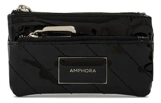 Monedero Mujer Doble Cierre Dean Pequeña Negro