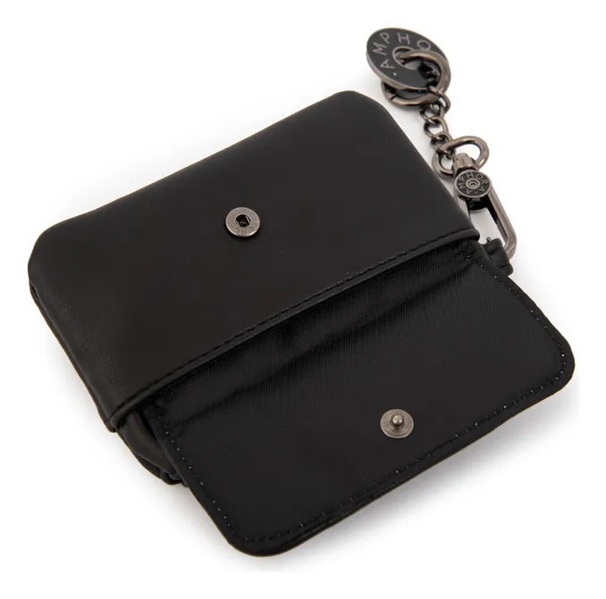Monedero Mujer Con Bolsillo Frontal Pequeña Vania Negro
