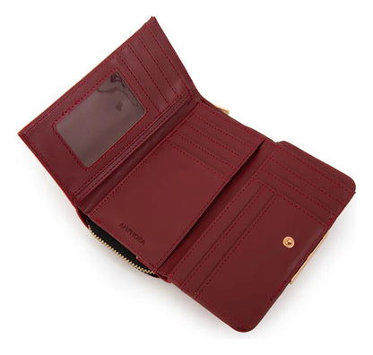 Billetera Mujer Mediana Naty Rojo Oscuro