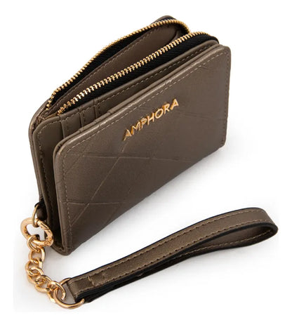 Billetera Mujer Pequeña Suiza Plateado Oscuro