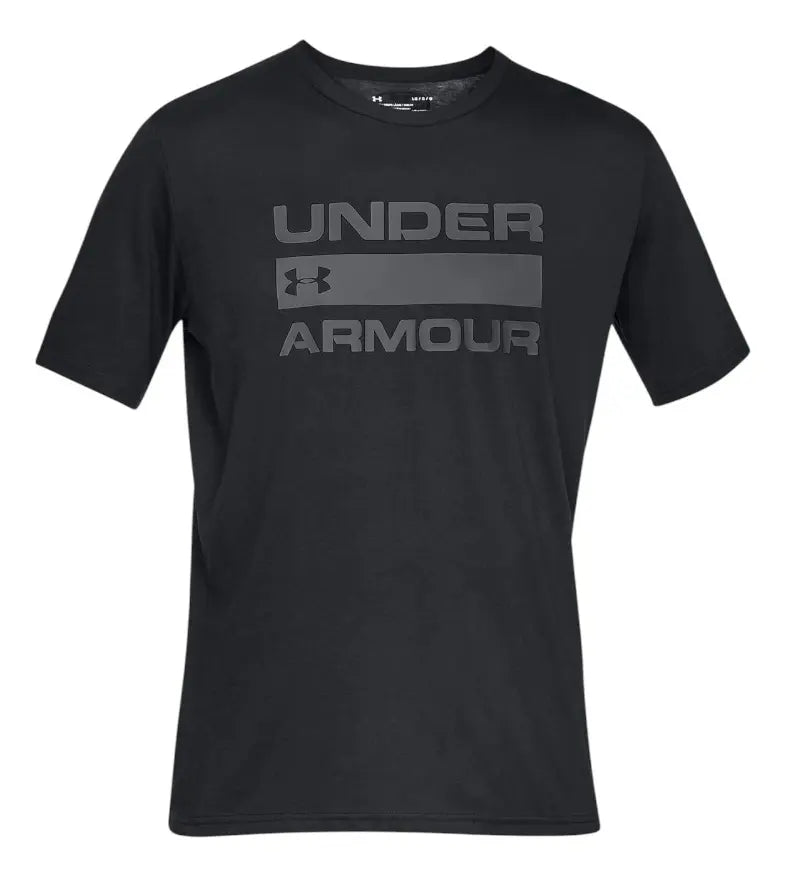 Polera Hombre Deportiva Logo Grande Negro