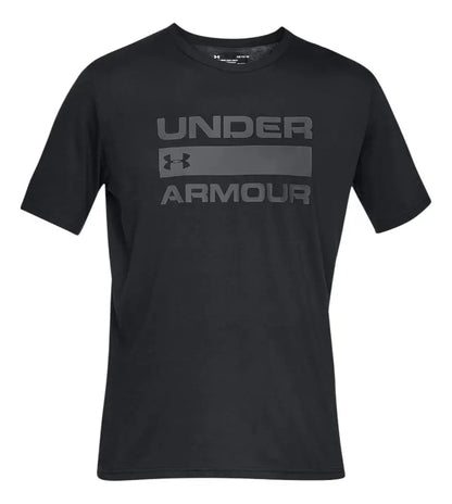 Polera Hombre Deportiva Logo Grande Negro
