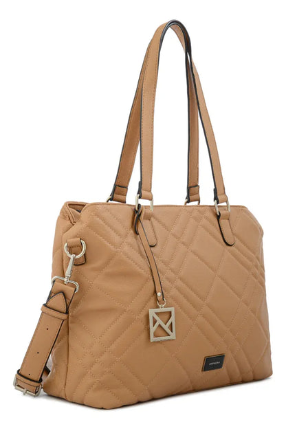 Cartera Mujer Dos Asas Porta Notebook Anisa Grande Camel