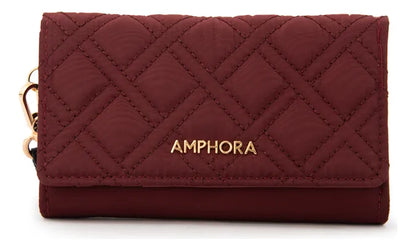 Billetera Mujer Mediana Gambia Rojo Oscuro