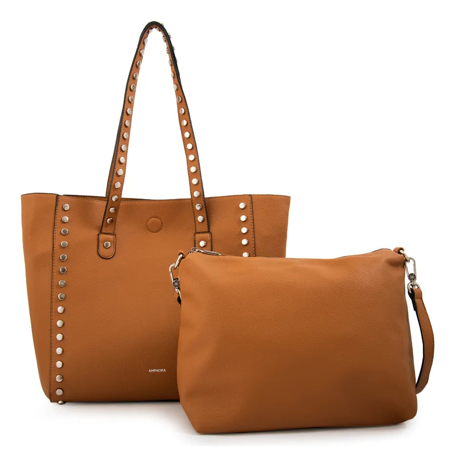 Cartera Mujer Dos Asas Eloisse Grande Negro