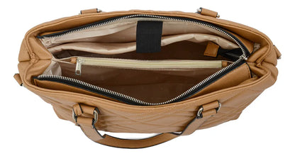 Cartera Mujer Dos Asas Porta Notebook Anisa Grande Camel