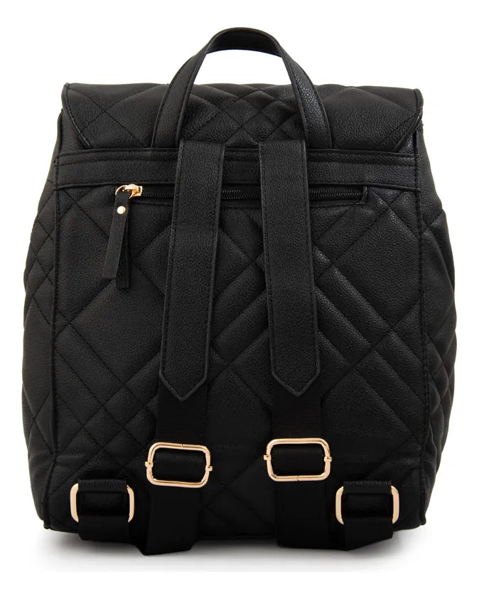 Mochila Mujer Con Tapa Anisa Mediana Negro