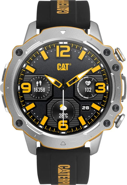 Reloj Hombre Smartwatch Cat Hombre E1-140-21-100 Plateado Silicona Plateado