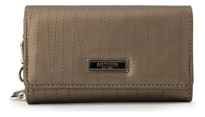 Billetera Mujer Mediana Guinea Plateado Oscuro