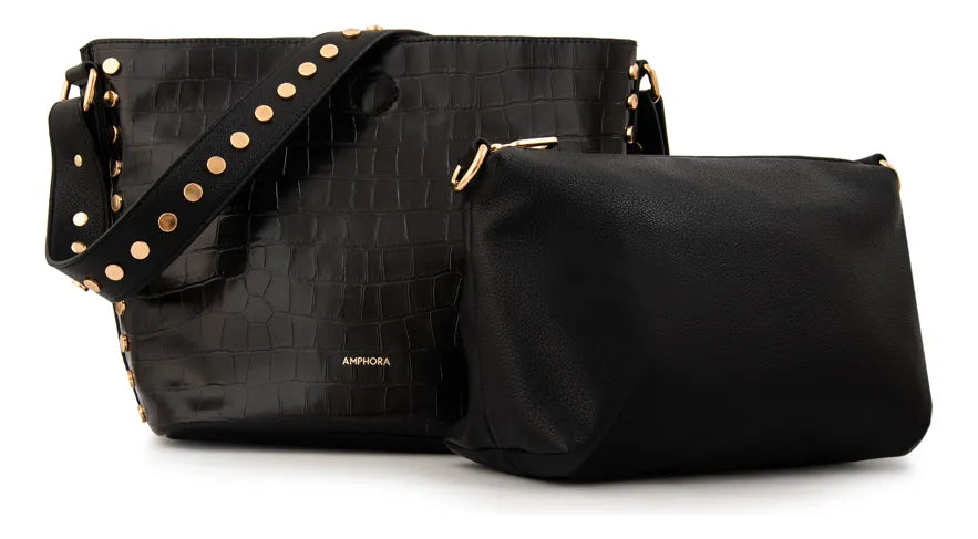 Cartera Mujer Bandolera Eloisse Mediana Negro
