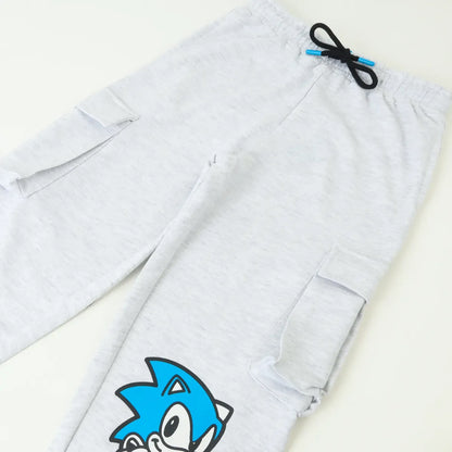 Pantalón Buzo Niño Grafiti Gris