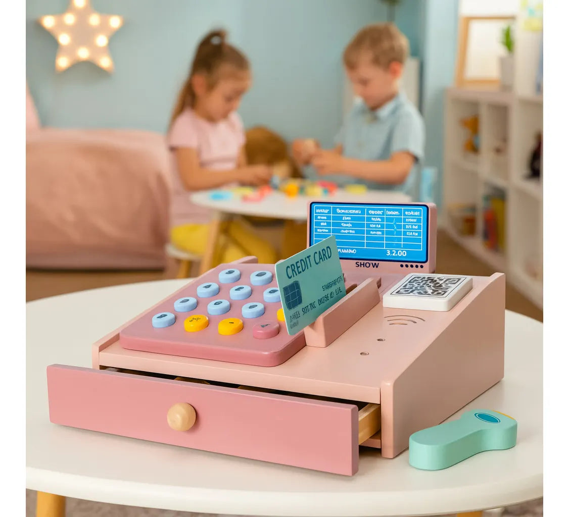 Caja Registradora Juguete Madera Niños