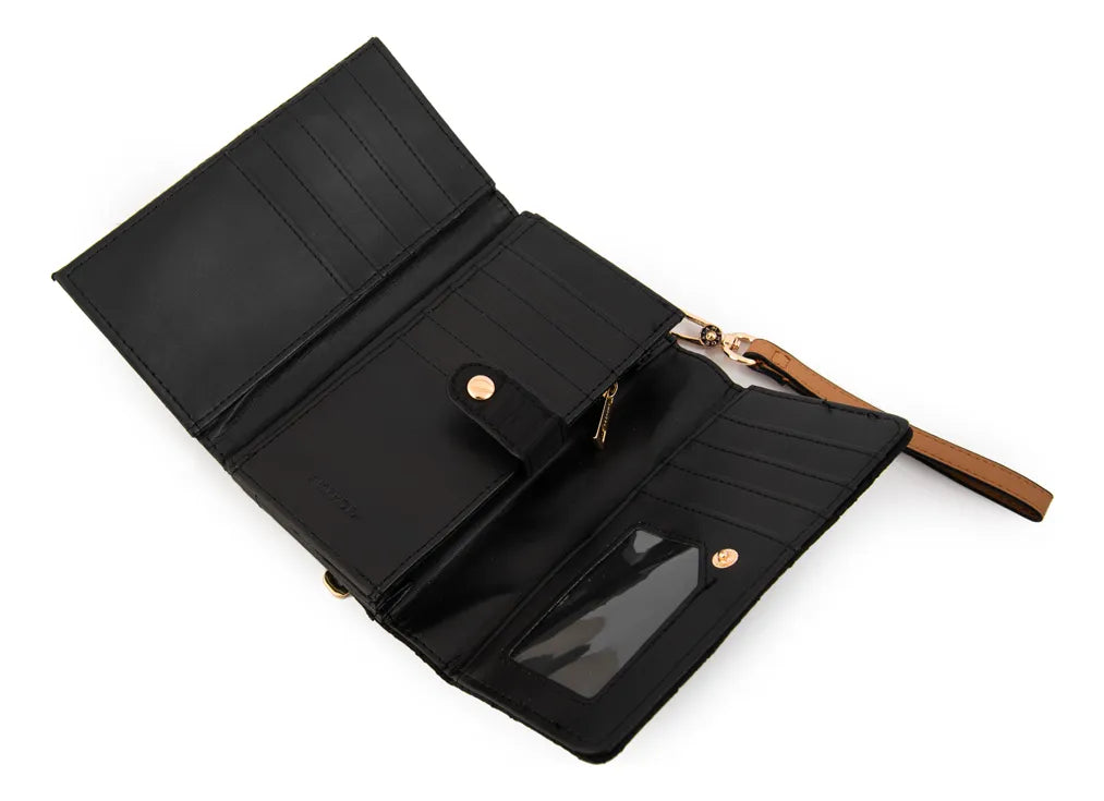 Billetera Mujer Mediana Gambia Negro