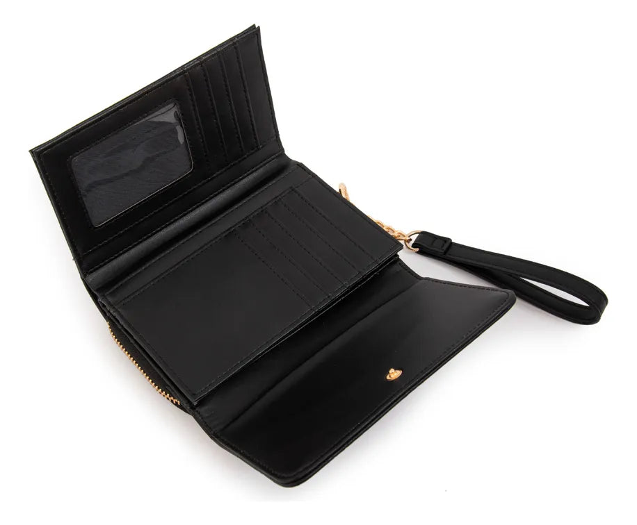 Billetera Mujer Mediana Suiza Negro