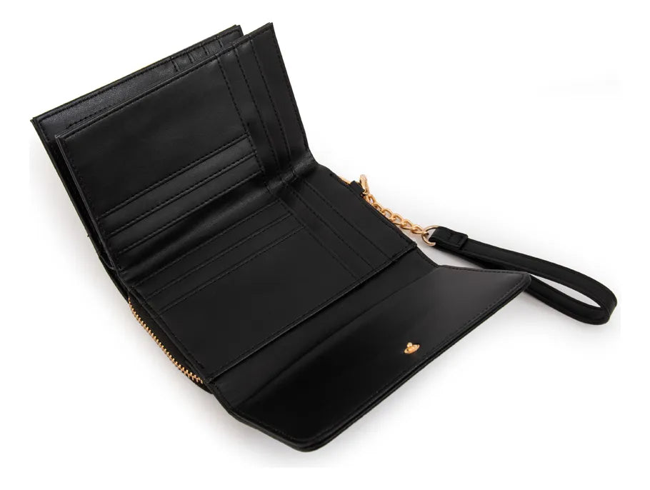 Billetera Mujer Mediana Suiza Negro