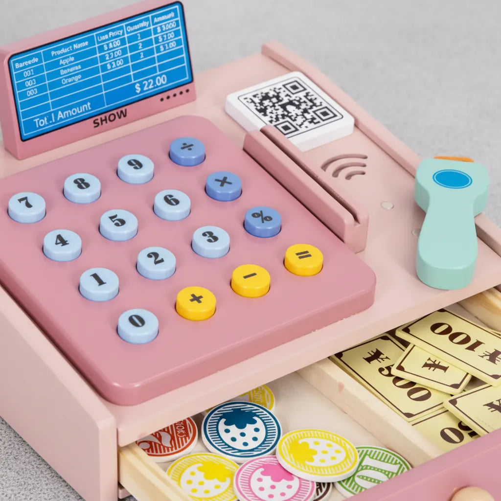 Caja Registradora Juguete Madera Niños