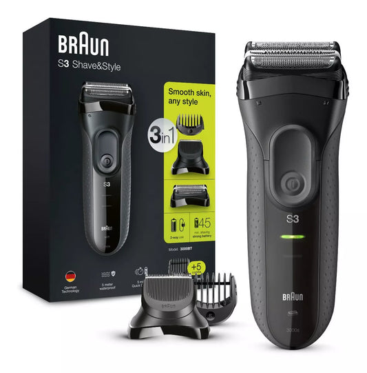 Máquina Afeitadora para Hombre Eléctrica Braun Series 3 Negro