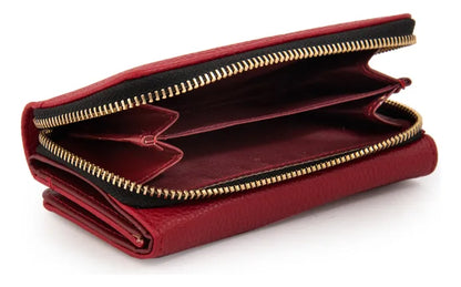Billetera Mujer Mediana Naty Rojo Oscuro