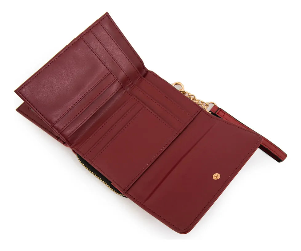 Billetera Mujer Mediana Suiza Rojo Oscuro
