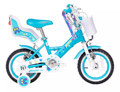 Bicicleta Niña Aro 12 Calipso Con Silla Para Muñeca