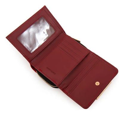 Billetera Mujer Pequeña Naty Rojo Oscuro