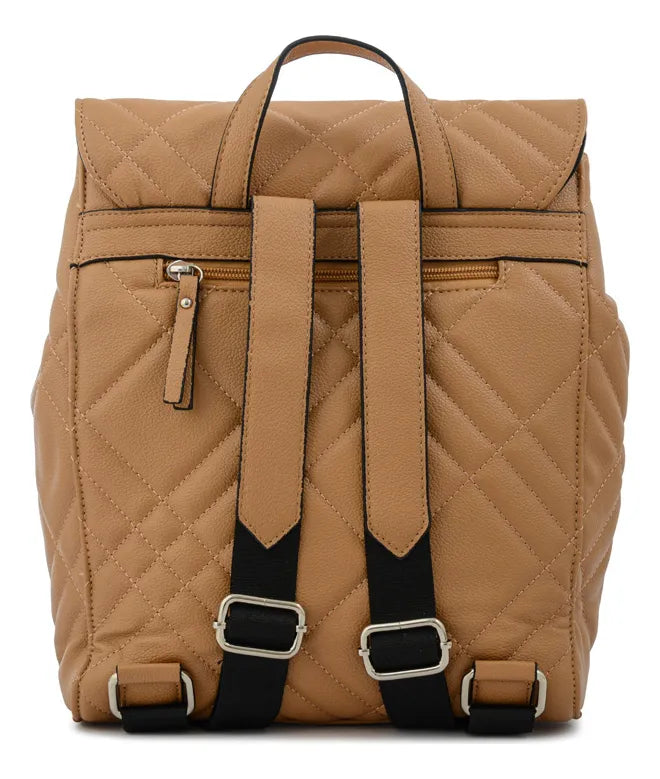 Mochila Mujer Con Tapa Anisa Mediana Camel